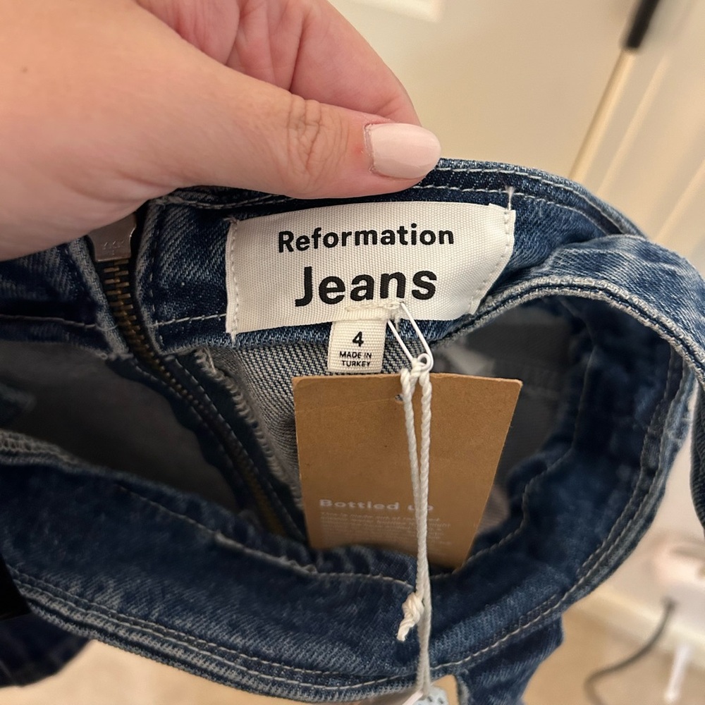 NWT Reformation Sunny Denim Crop Top - Picture 4 of 7
